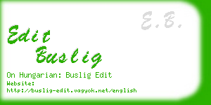 edit buslig business card